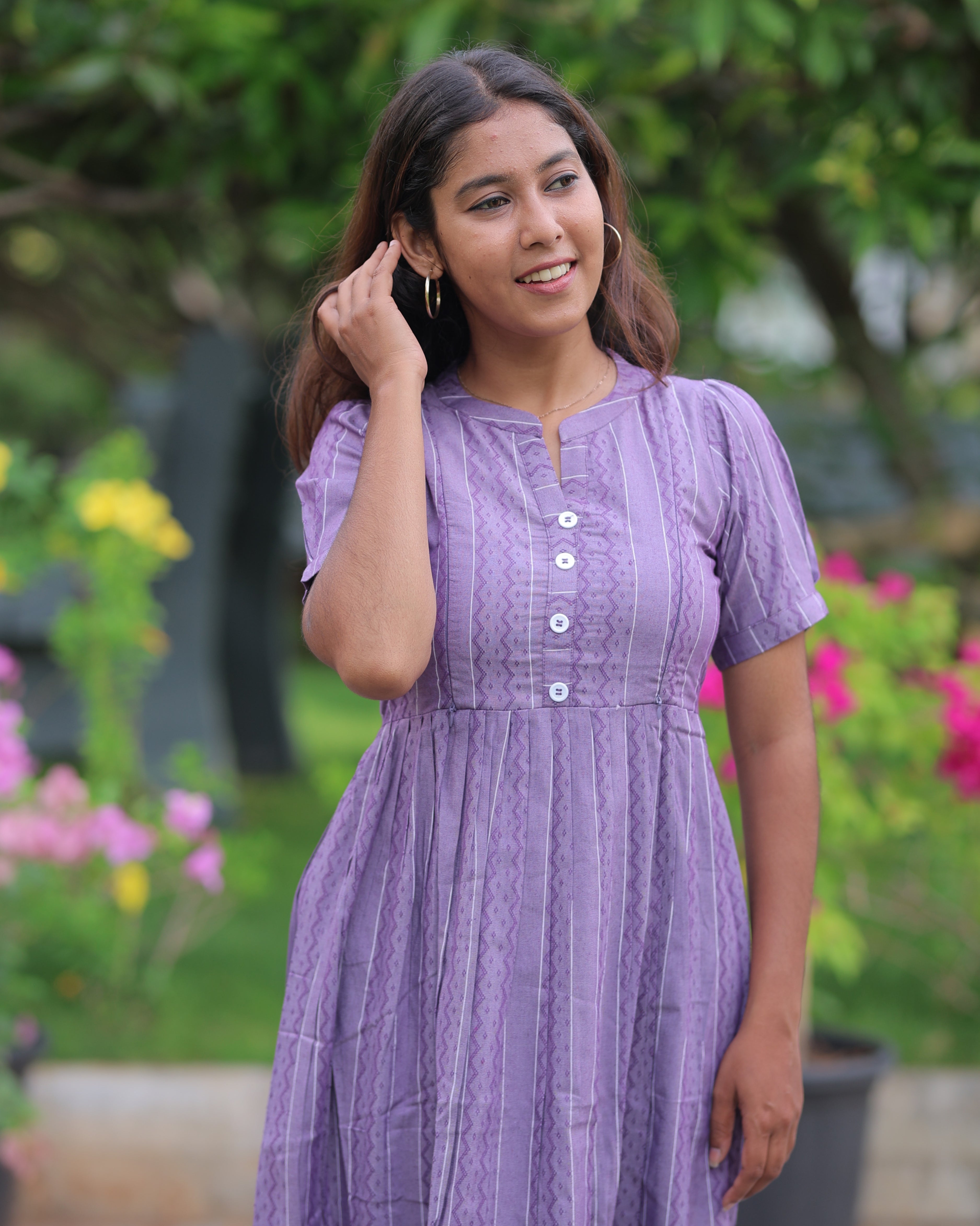 Ziva_V1 Maternity Maxi with Top Lining [Double Side Zips]