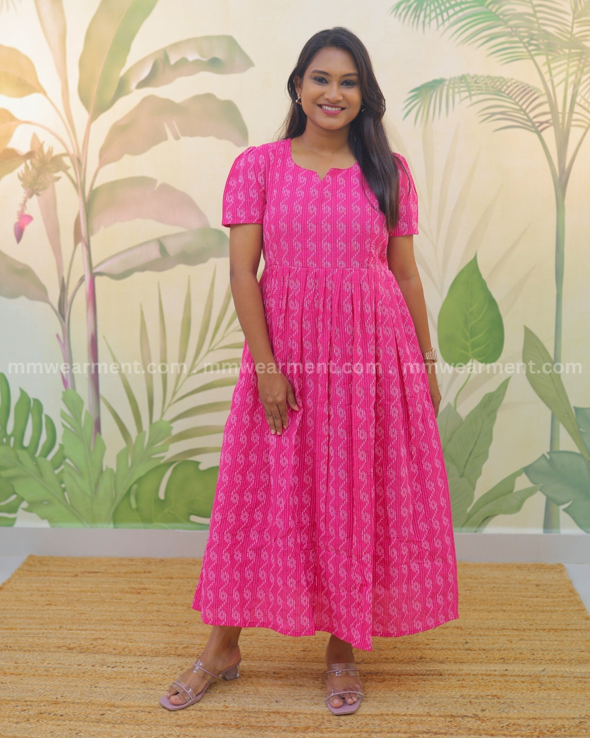 Pink-Zigzag | Maternity Kurti with Lining