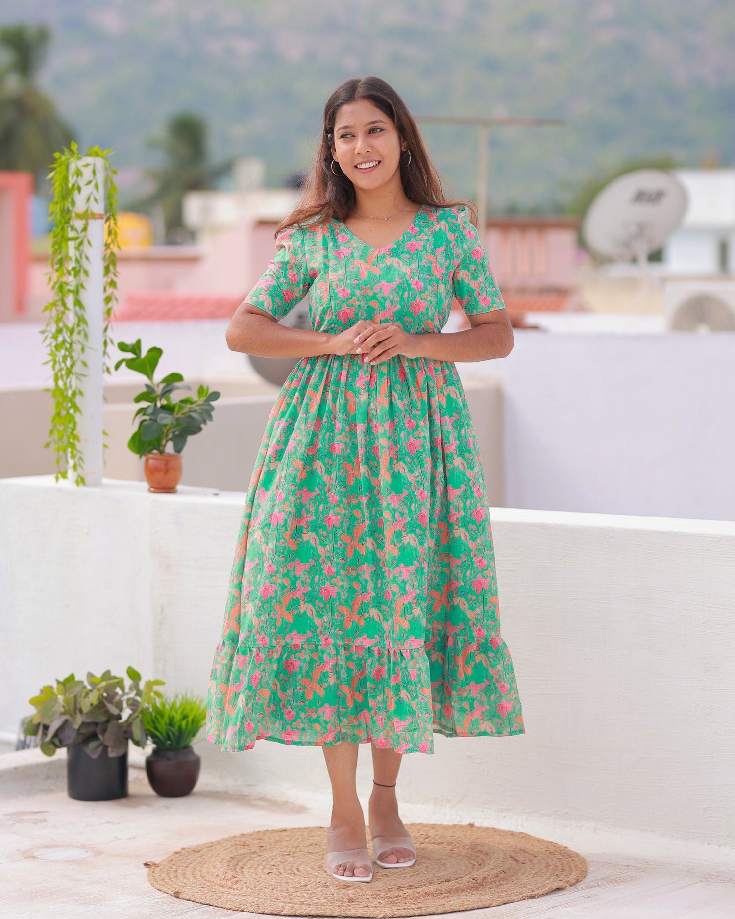 Bhuvika | Maternity Maxi with Full Lining [Double Side Zips]