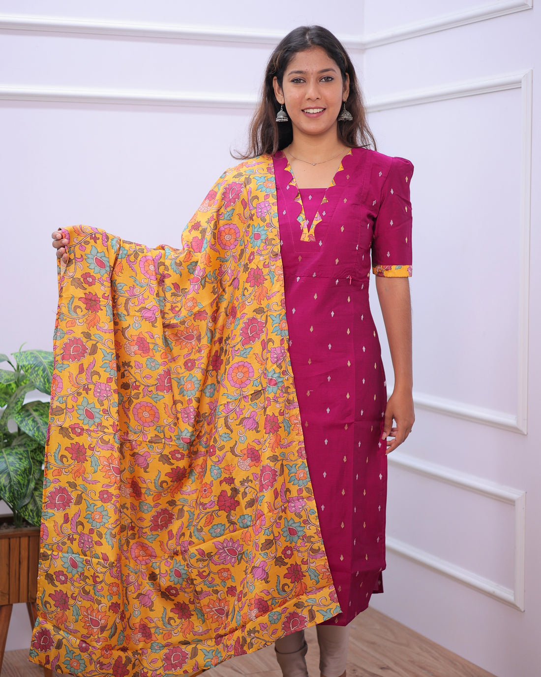 Pugazhini | Maternity Kurti with Lining [TOP + DUPATTA]