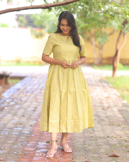 Pastel Green | Non-Maternity Kurti [Tussar Silk]