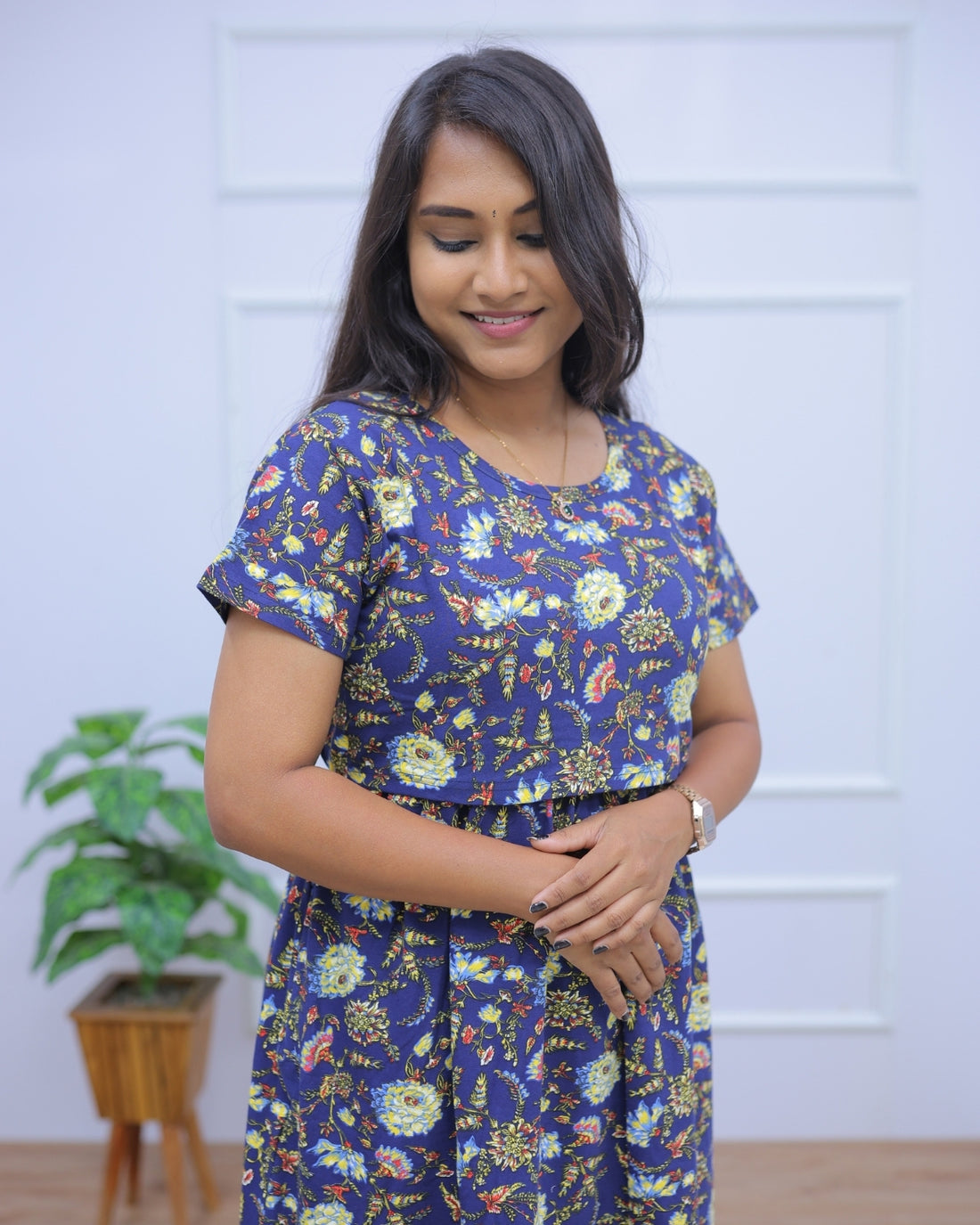 Anouka | Zipless Maternity Dress - Normal Sleeves | Full Length Maxi