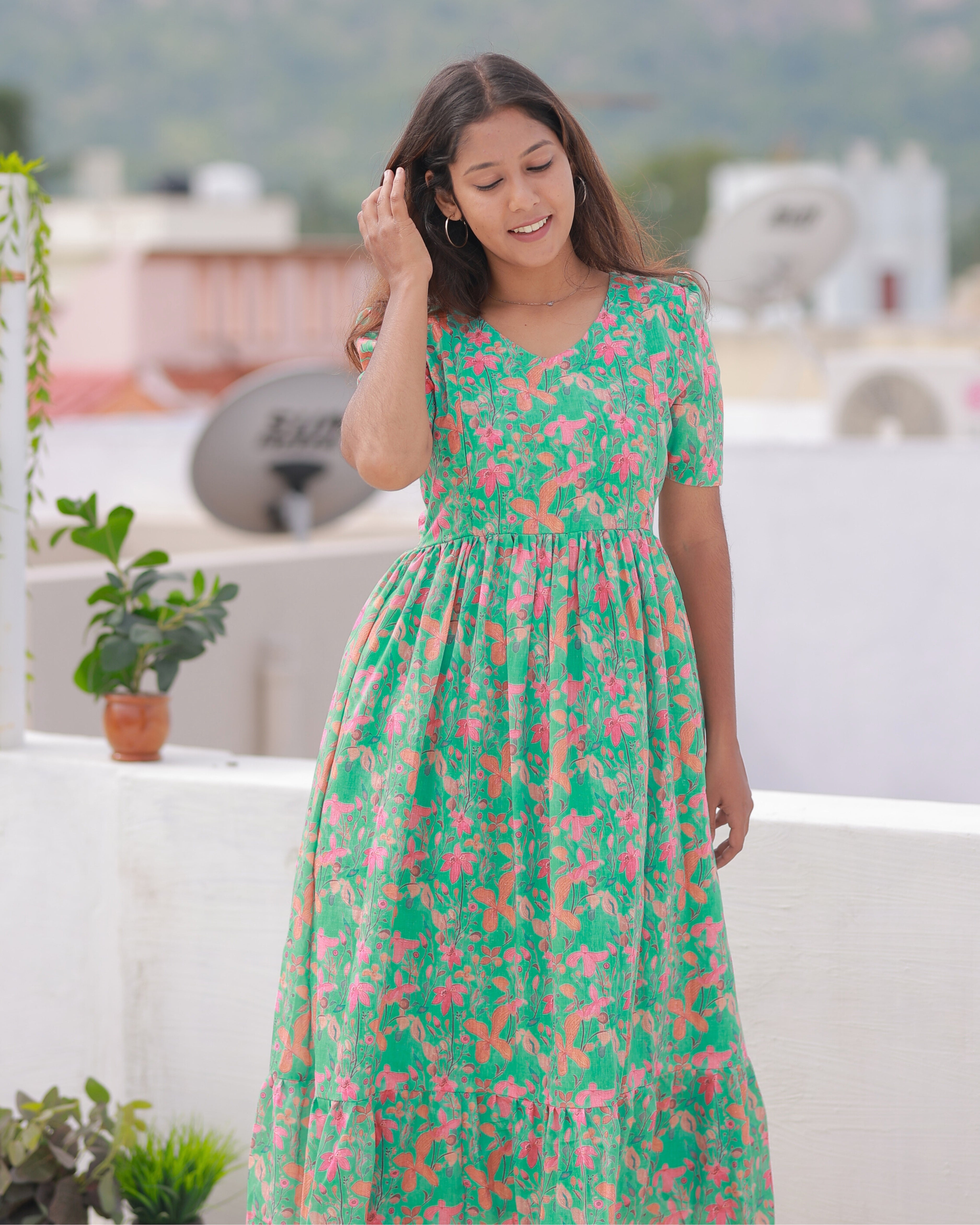 Bhuvika | Maternity Maxi with Full Lining [Double Side Zips]