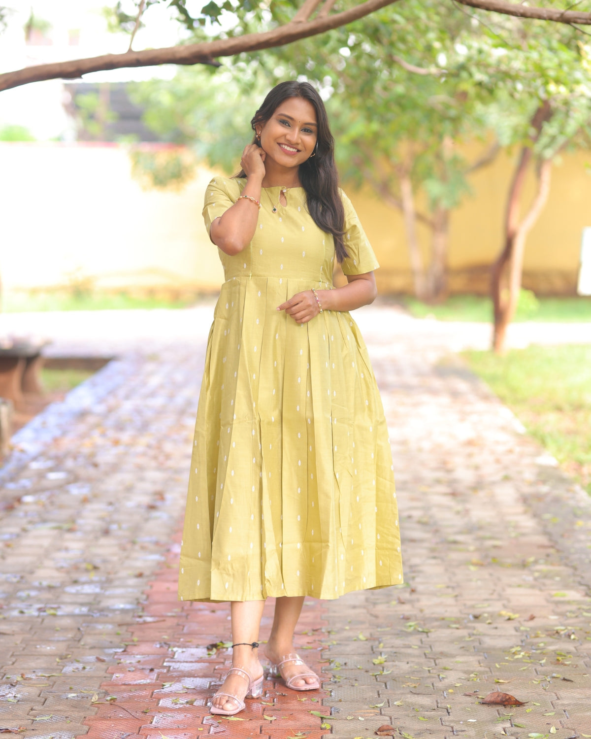 Pastel Green | Non-Maternity Kurti [Tussar Silk]