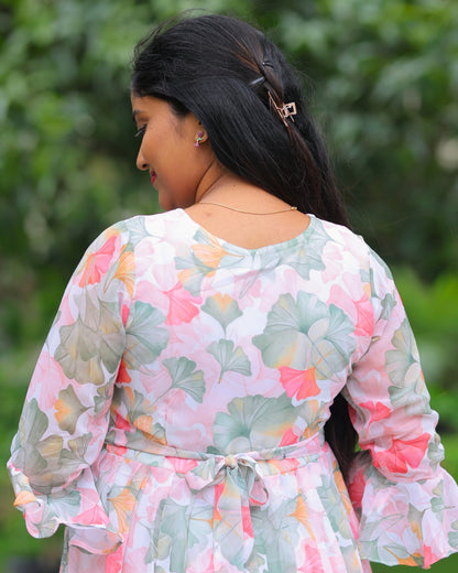 Ezhil | Maternity Maxi with Full Lining [Double Side Zips]