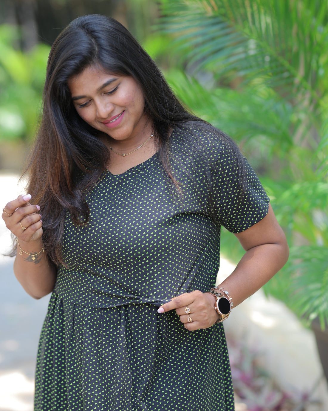 Amaya | Zipless Maternity Dress - Normal Sleeves | Full Length Maxi