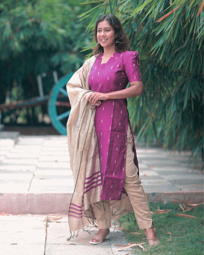 Aiswarya | Maternity Kurti with Lining [TOP + PANT + DUPATTA]