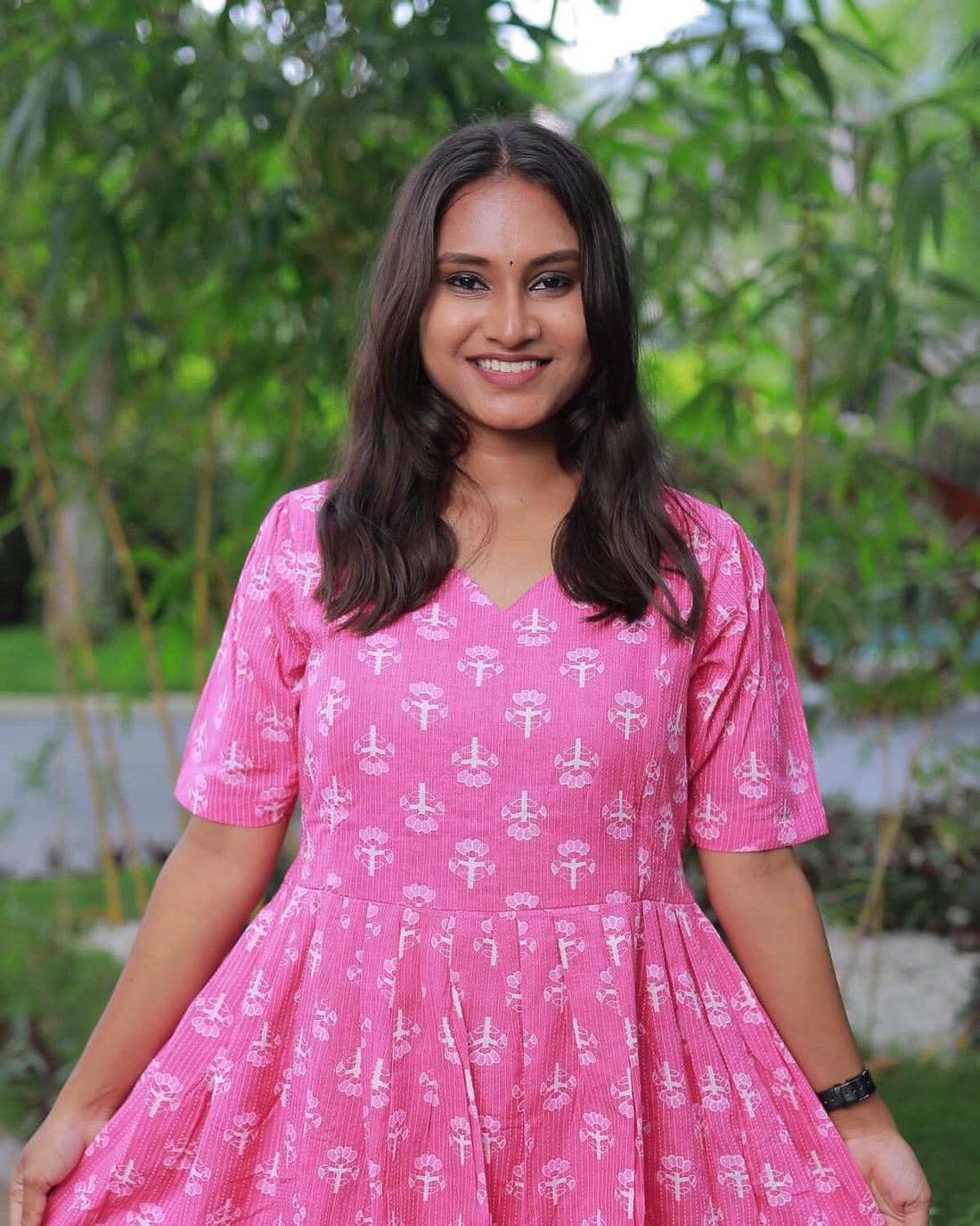 Pink Love | Maternity Cotton Kurti with Lining