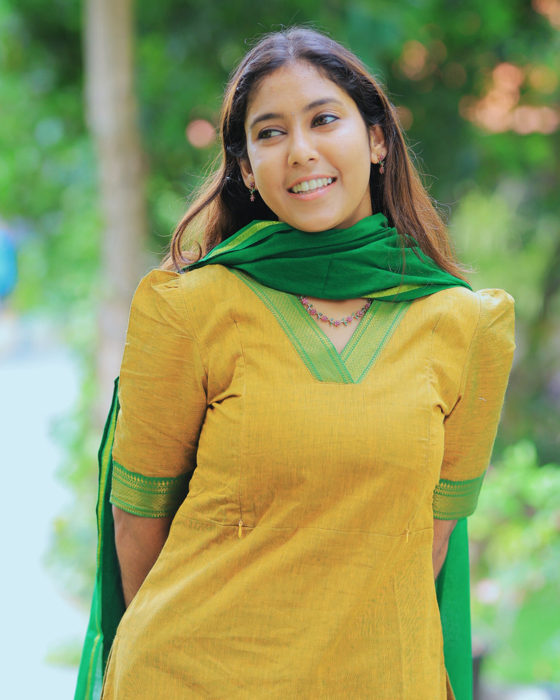 Mangalagiri V3 | Maternity Kurti with Lining [TOP + PANT + DUPATTA]