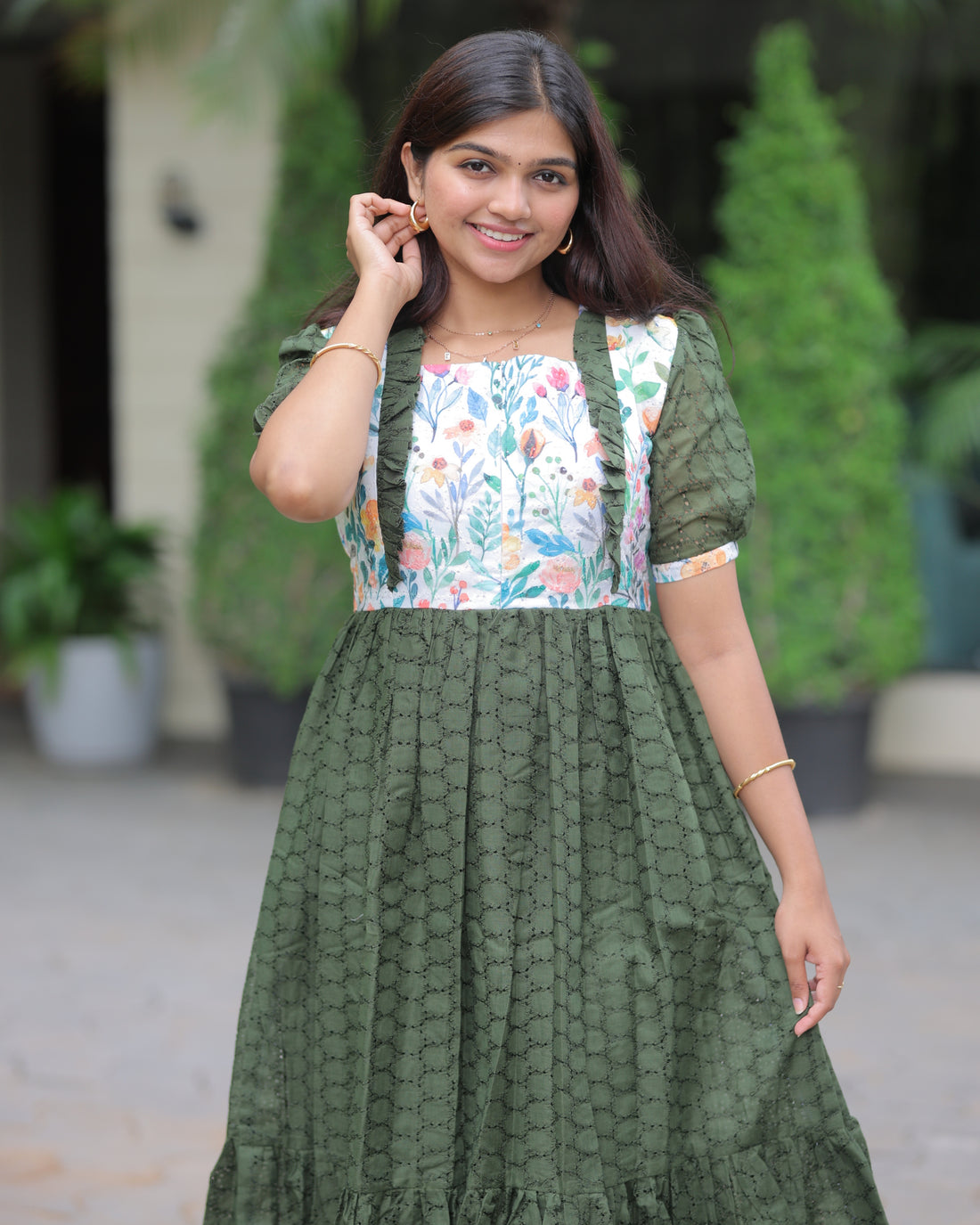 Vaseegara | Maternity Maxi with Lining [Center Zip]