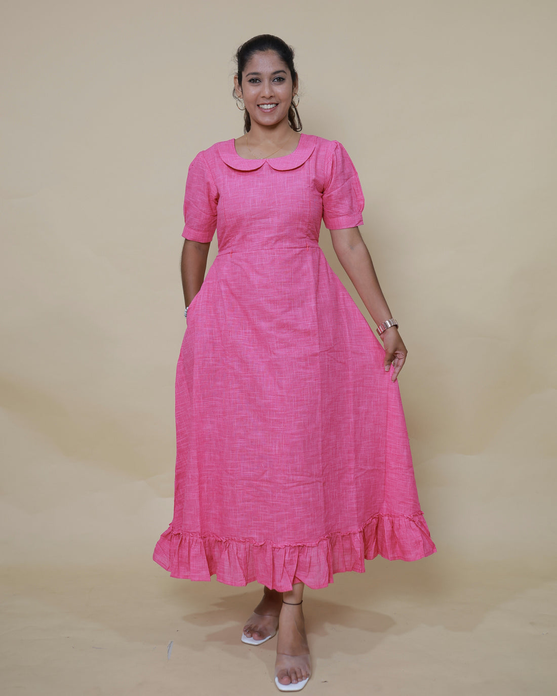 Pinky Loom | Maternity Maxi with Full Lining [Double Side Zips]