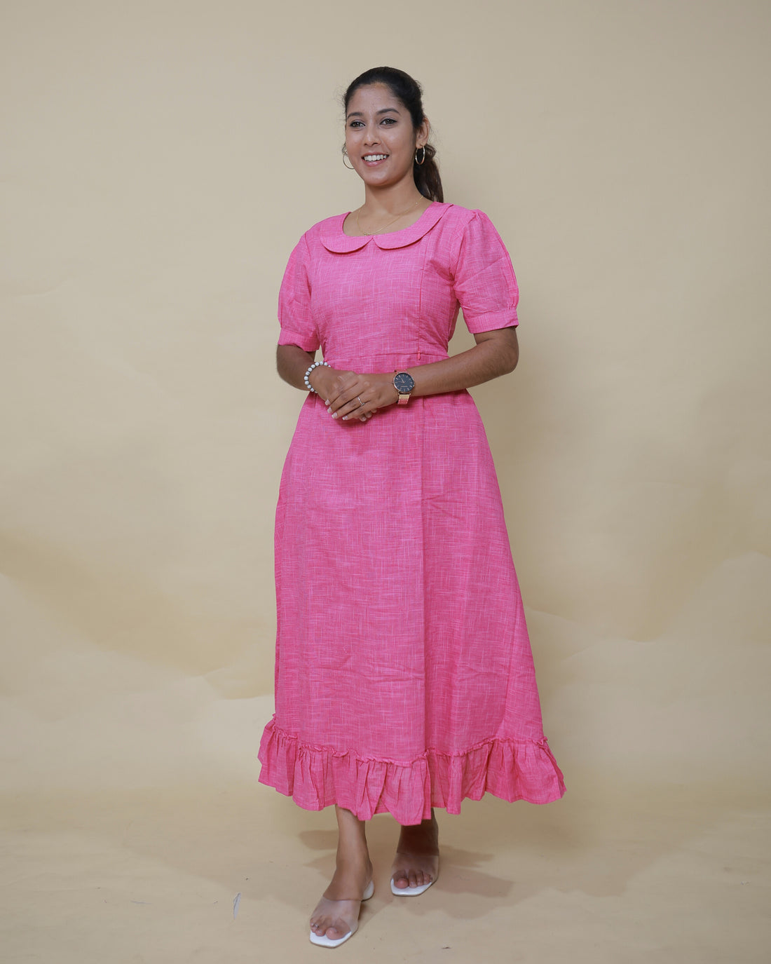 Pinky Loom | Maternity Maxi with Full Lining [Double Side Zips]