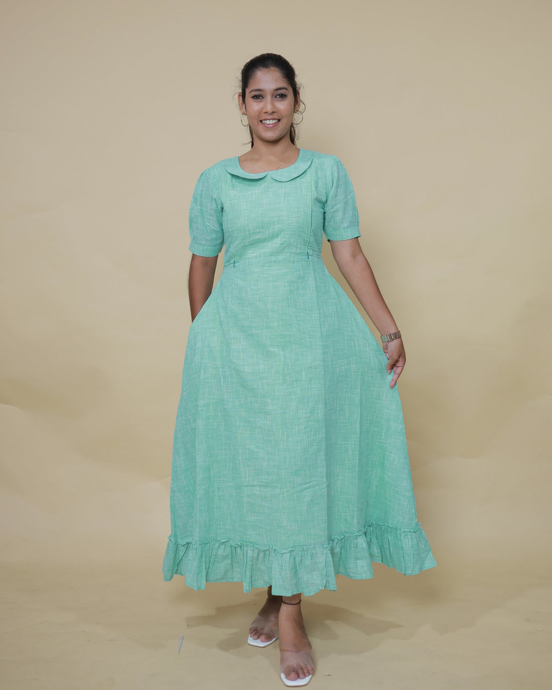 Cloudy Loom | Maternity Maxi with Full Lining [Double Side Zips]