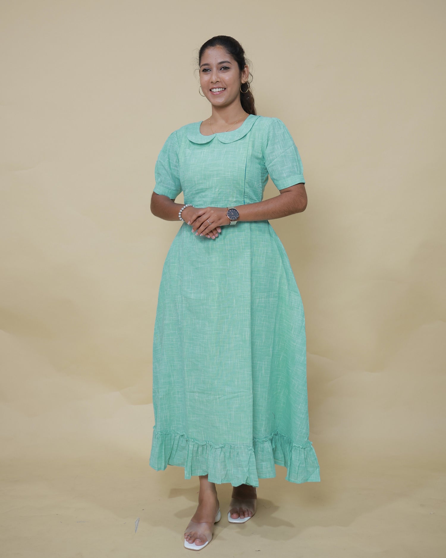 Cloudy Loom | Maternity Maxi with Full Lining [Double Side Zips]