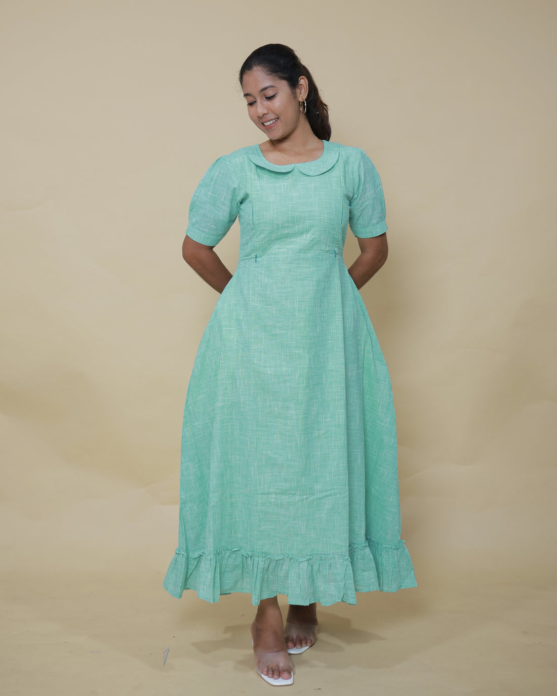 Cloudy Loom | Maternity Maxi with Full Lining [Double Side Zips]