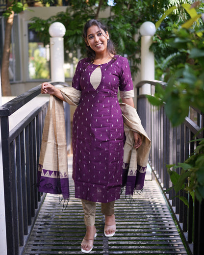 Vasuki | Maternity Kurti with Lining [TOP + PANT + DUPATTA] - Only S Available