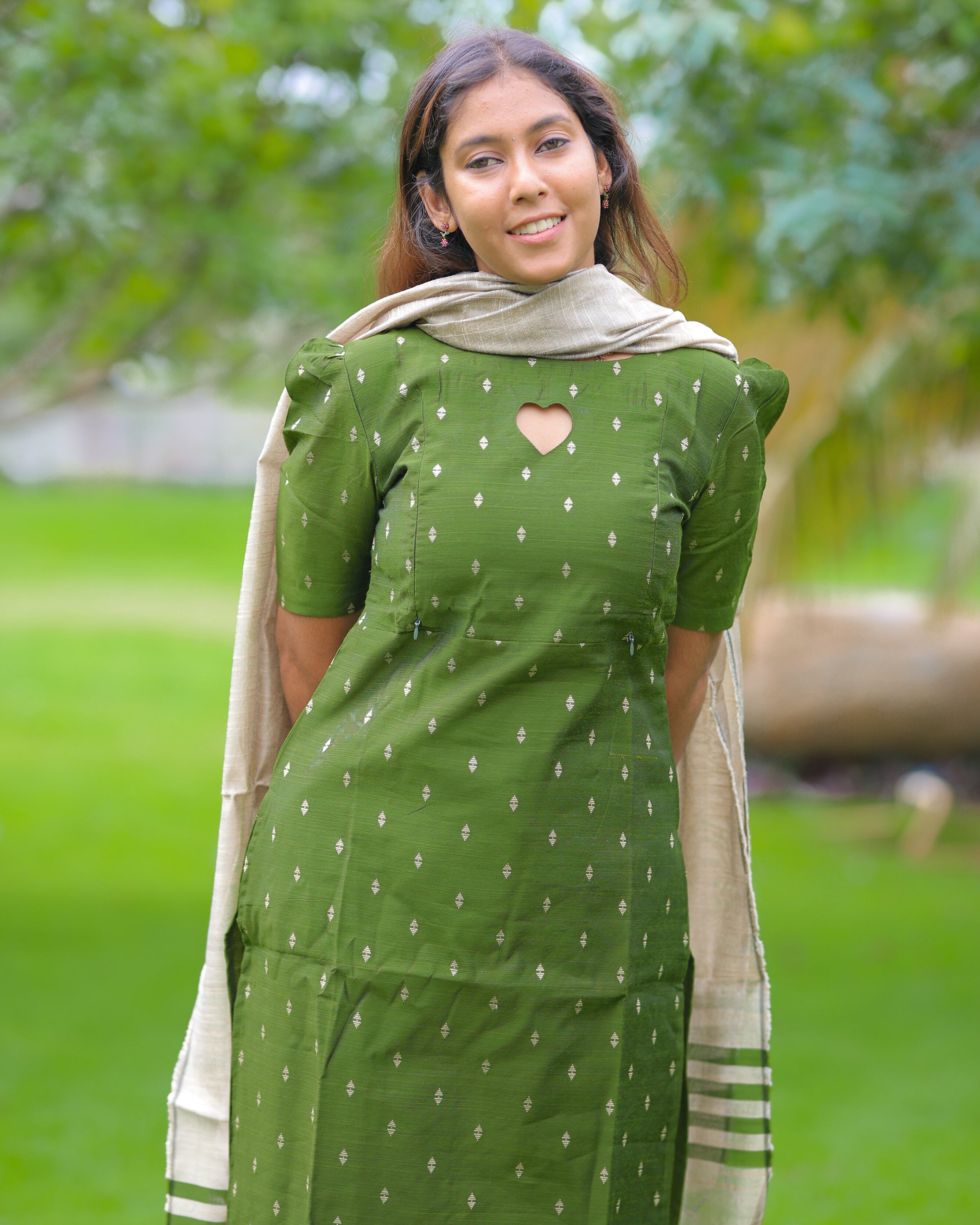 Olive_Kanmani| Maternity Kurti with Lining [TOP + PANT + DUPATTA]