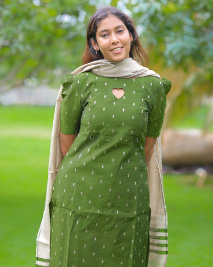 Olive_Kanmani| Maternity Kurti with Lining [TOP + PANT + DUPATTA]