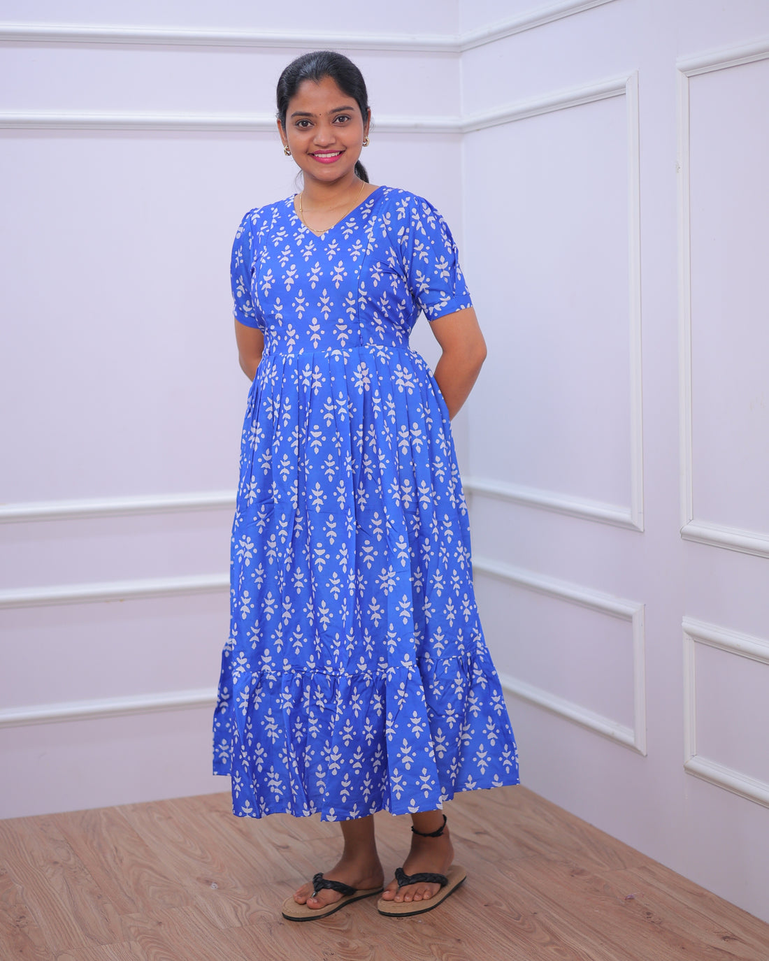 Indigo | Maternity Maxi [Double Side Zips]