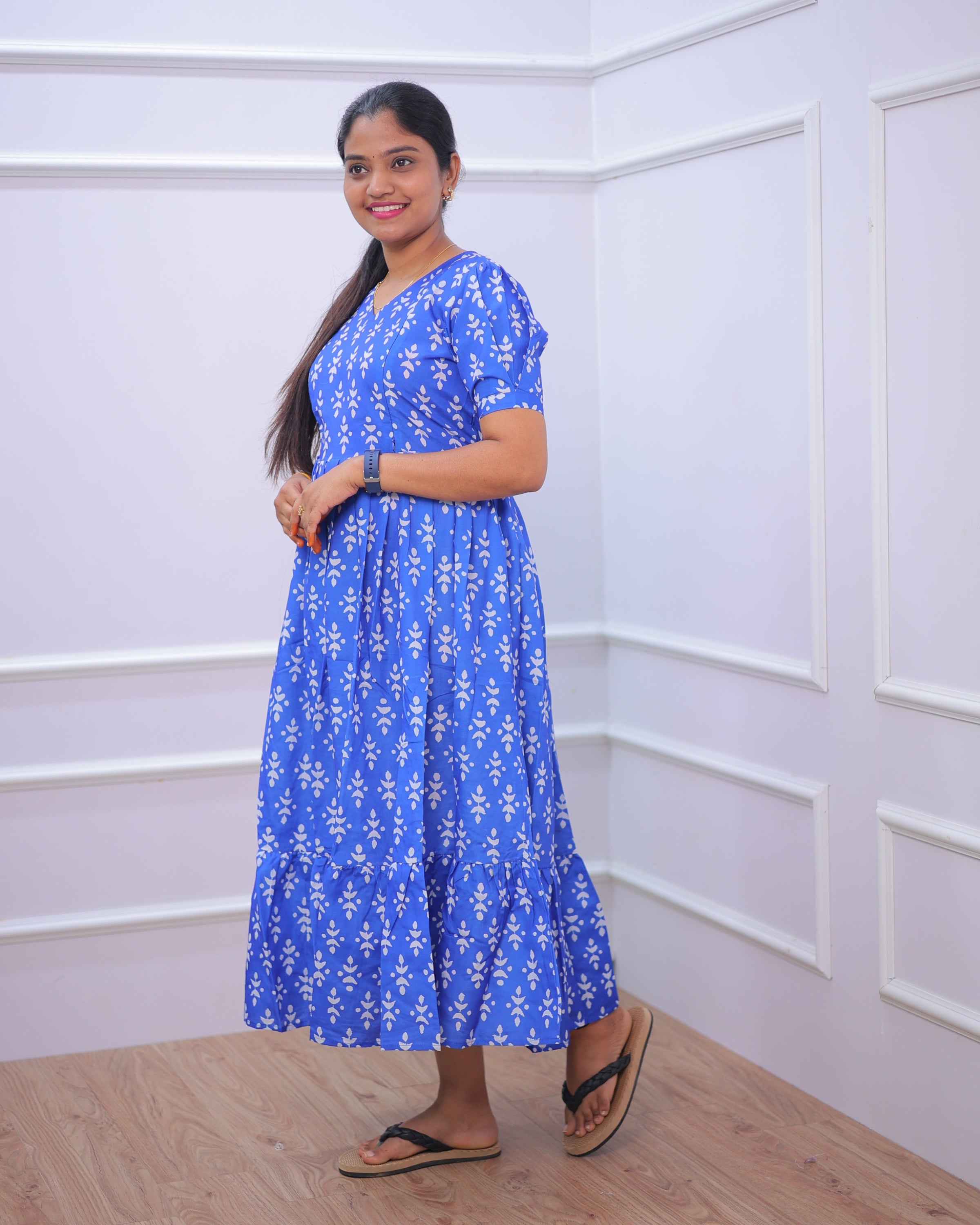 Indigo | Maternity Maxi [Double Side Zips]