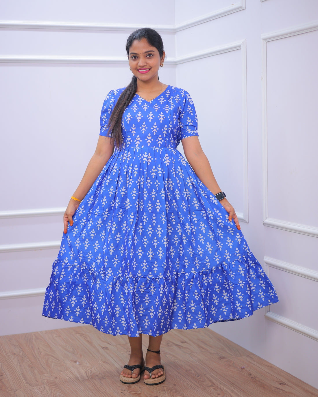 Indigo | Maternity Maxi [Double Side Zips]