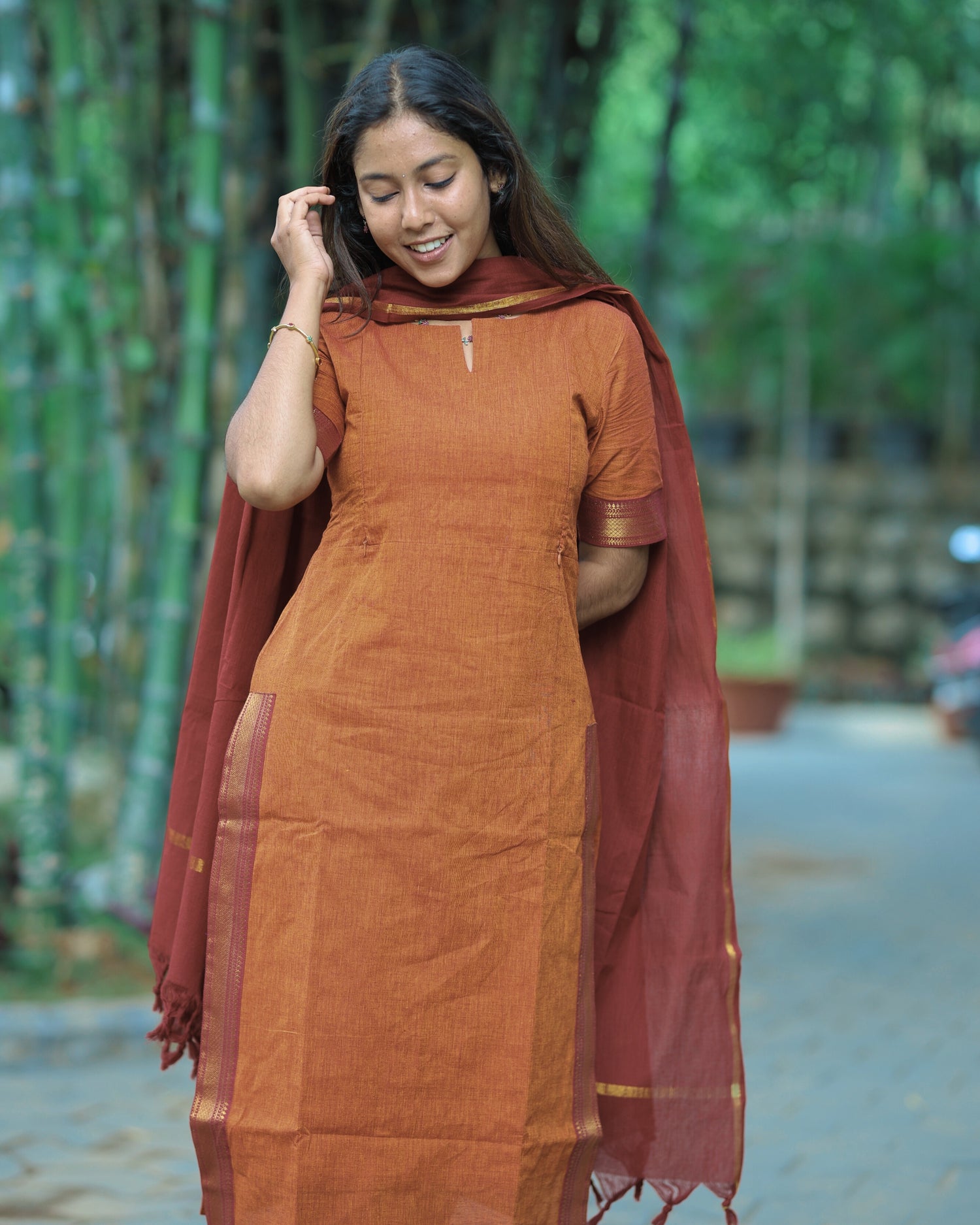 Mangalagiri V1 | Maternity Kurti with Lining [TOP + PANT + DUPATTA] - DISPATCH DATE - SEP_30