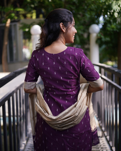 Vasuki | Maternity Kurti with Lining [TOP + PANT + DUPATTA] - Only S Available