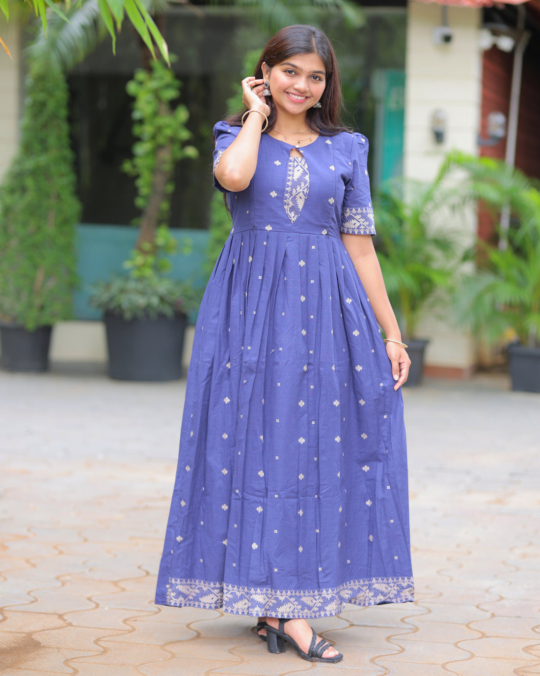 Poonguzhali_V2 Maxi with Lining [Double Side Zips]