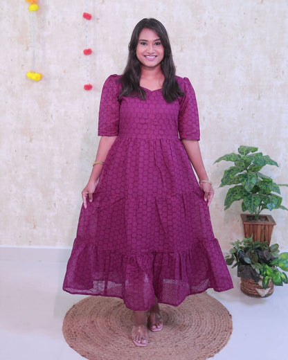 Hakoba Magenta | Maternity Cotton Kurti with Lining