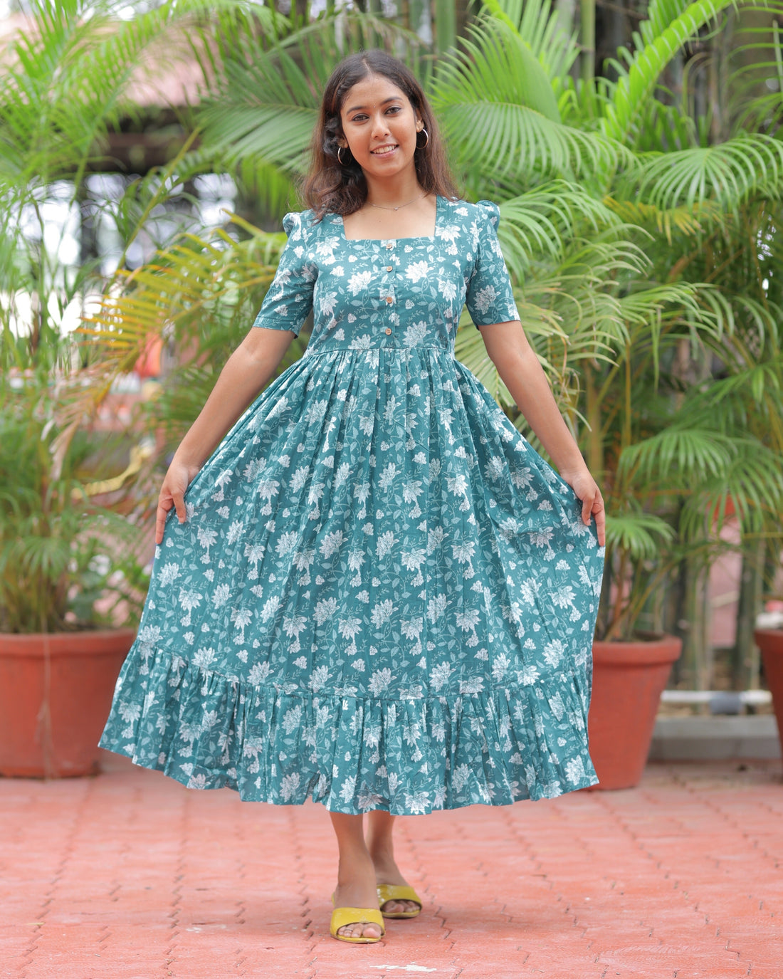 Yugaa | Maternity Maxi with Full Lining [Center Button] - Only S Size