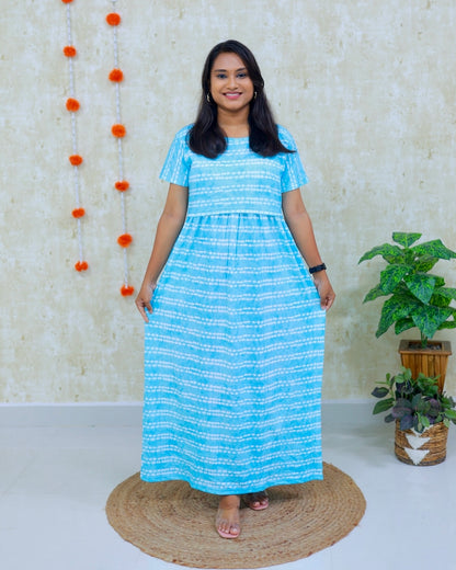 Dot &amp; Dot | Zipless Maternity Dress - Normal Sleeves | Full Length Maxi