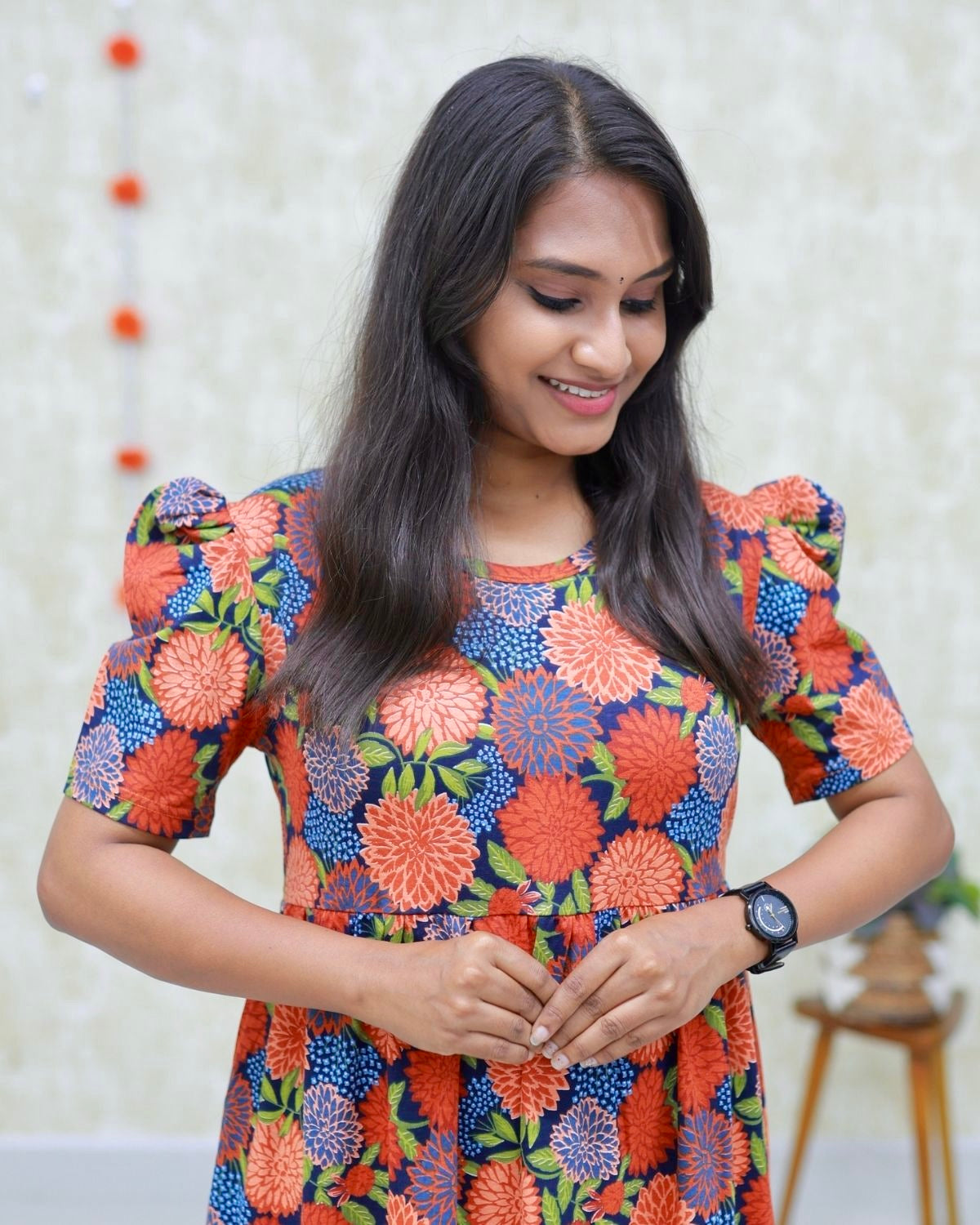 Srithi | Casual Non-Maternity Loungewear - Puff Sleeve | Full Length