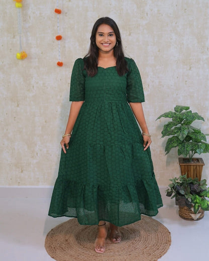 Hakoba Green | Maternity Cotton Kurti with Lining