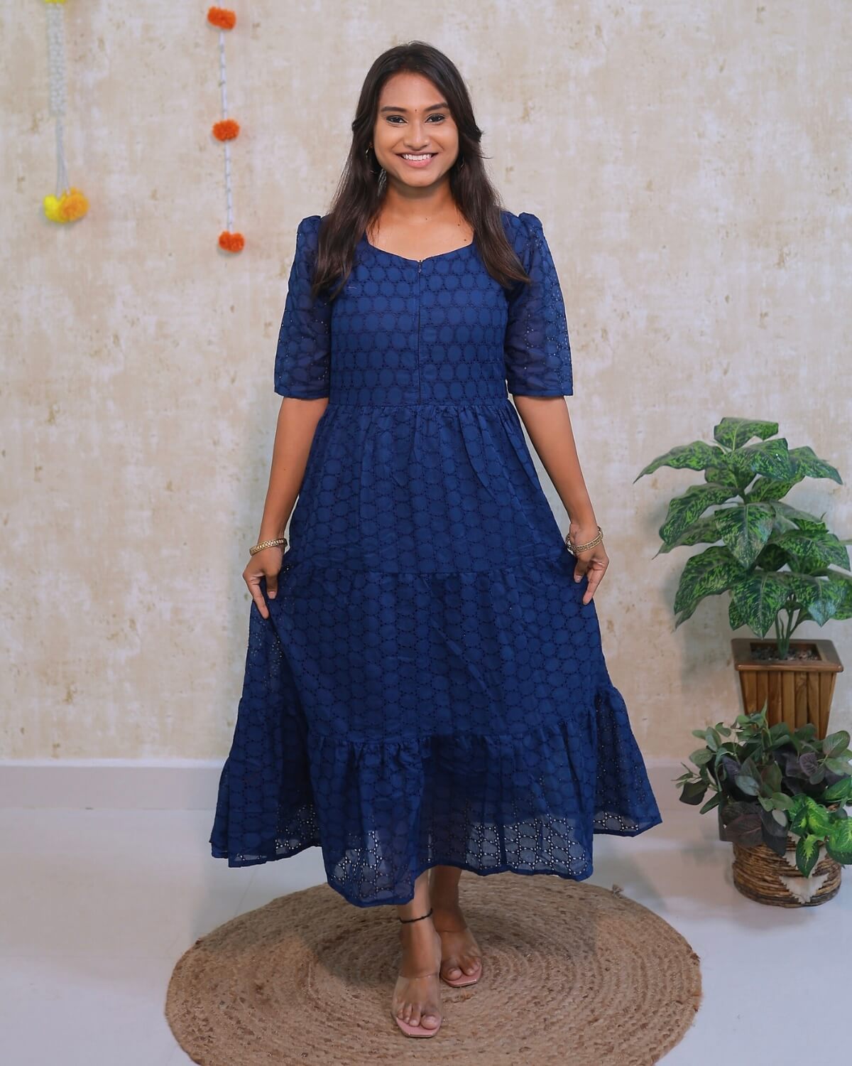 Hakoba Blue | Maternity Cotton Kurti with Lining